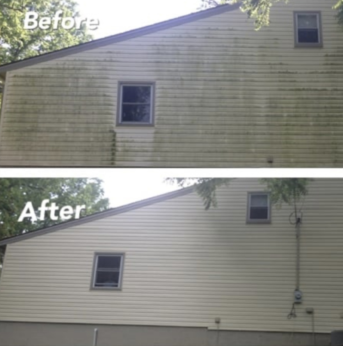 Concrete before and after